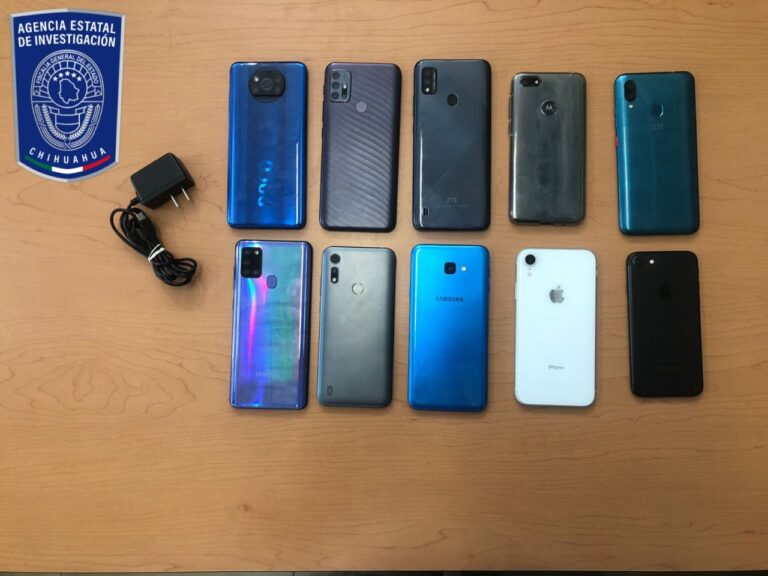 Recupera AEI 10 celulares robados a un local comercial de Parral