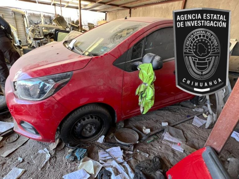 En cateo, asegura AEI seis vehículos con reporte de robo y decenas de autopartes robadas en Cd. Juárez