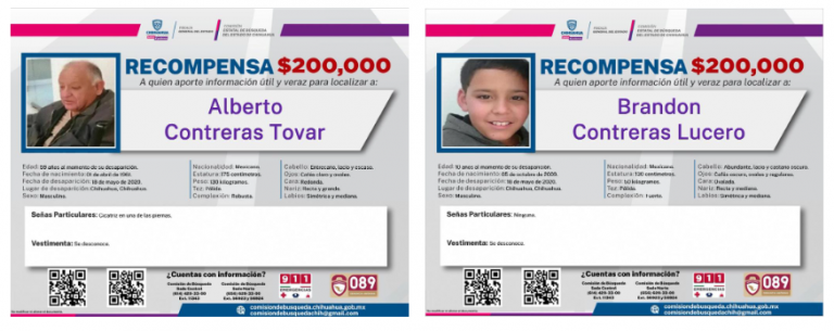 Permanentes acciones de búsqueda para localizar a padre e hijo desparecidos en Chihuahua en 2020
