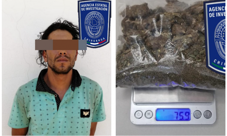 Detenido en flagrancia por posesión de narcóticos en colonia Las Palmas