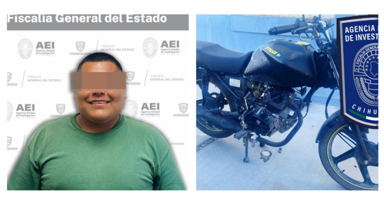 Asegura AEI en Jiménez motocicleta con número de serie borrado