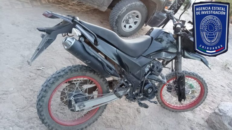 Recupera AEI motocicleta robada el martes en Saucillo