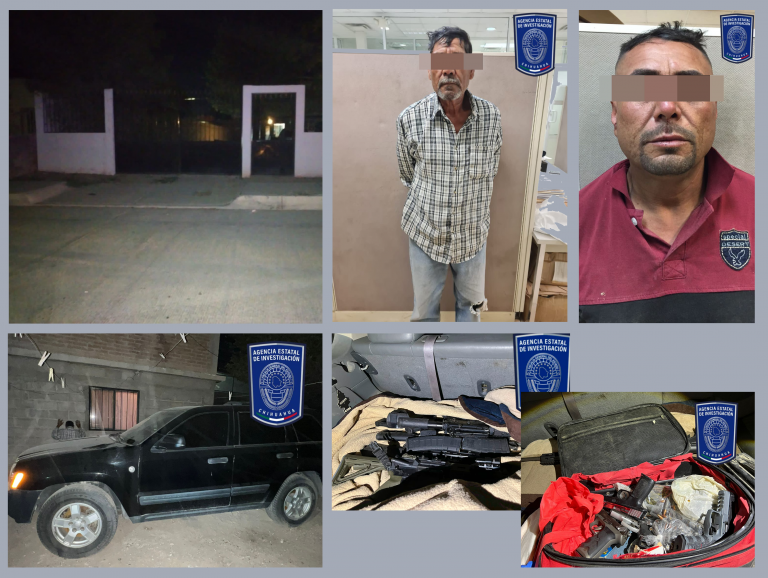 Asegura FGE 11 armas de fuegos y detiene a dos sujetos en cateo en Ciudad Juárez
