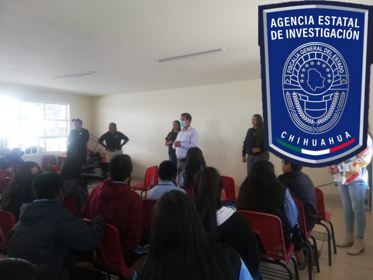 Imparte Fiscalía conferencia sobre prevención del delito a estudiantes de secundaria en Guachochi