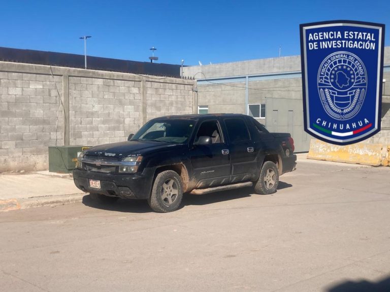 Asegura FGE Noroeste vehículo robado en el poblado de Puerto Palomas