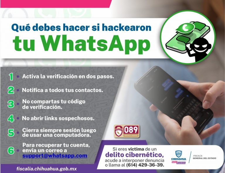 Emite Fiscalía General del Estado recomendaciones contra hackeo de WhatsApp