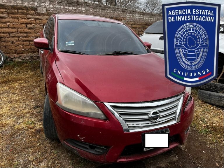 Asegura AEI vehículo con reporte de robo en Bocoyna