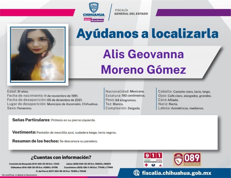 Alis Geovanna Moreno Gómez