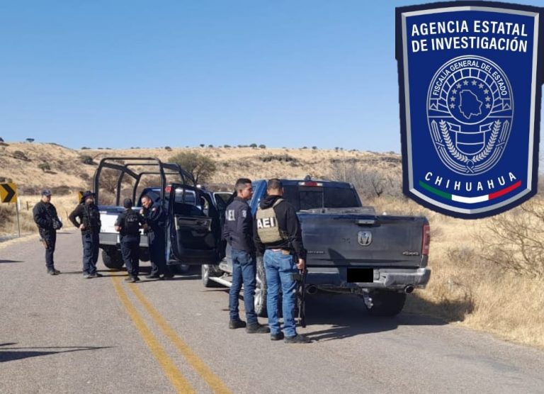 En operativo conjunto, recuperan camioneta robada en la vía libre Parral – Chihuahua