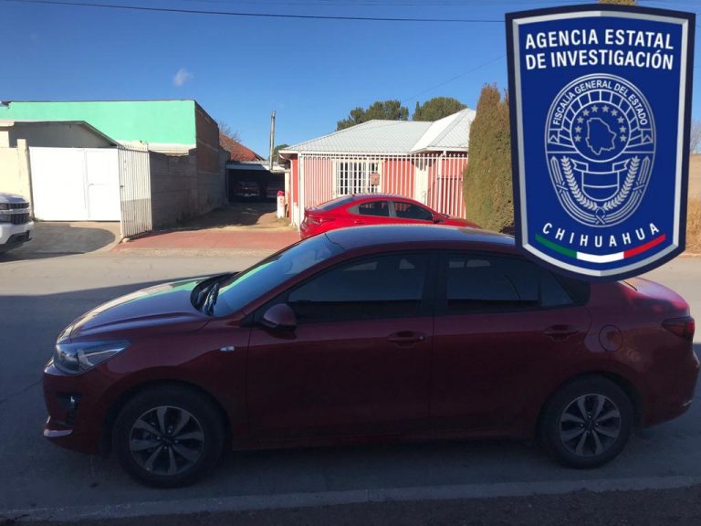 Recupera AEI automóvil robado el 31 de diciembre de 2022 en Cuauhtémoc