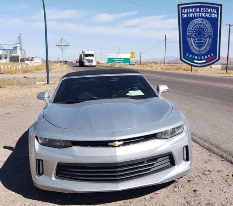 Asegura AEI vehículo americano con reporte de robo en Nuevo México