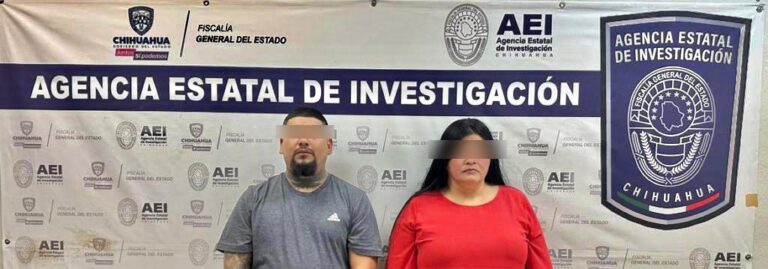 Detienen AEI en flagrancia a pareja por posesión de arma de fuego y marihuana en Ciudad Juárez