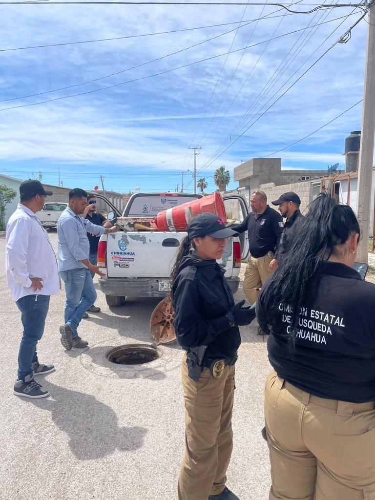 Comisión Local de Búsqueda inspecciona alcantarillado en la ciudad de Delicias