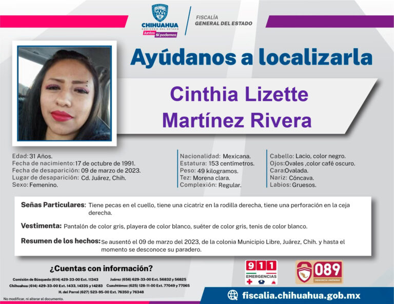 Cinthia Lizette Martínez Rivera