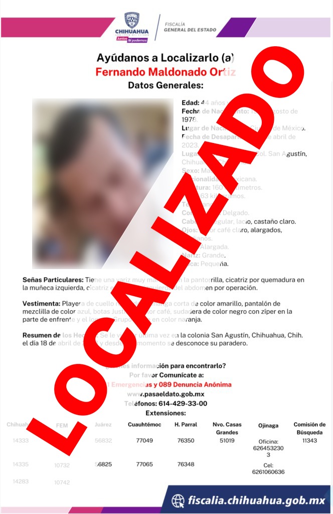 Localiza AEI a taxista de Chihuahua desaparecido en Ciudad Juárez