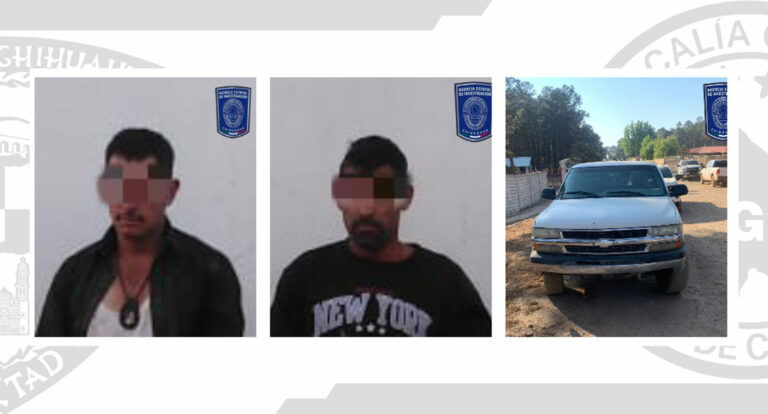 Detiene Operativo Conjunto a dos con armas largas y vehículo robado en Guachochi