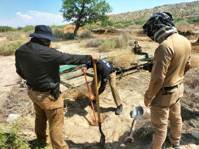 Comisión Local de Búsqueda realiza excavaciones durante operativo en rancho ubicado en la zona norte del estado