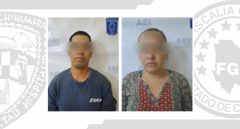 Detiene AEI a pareja por delito de trata de persona en la ciudad de Cuauhtémoc