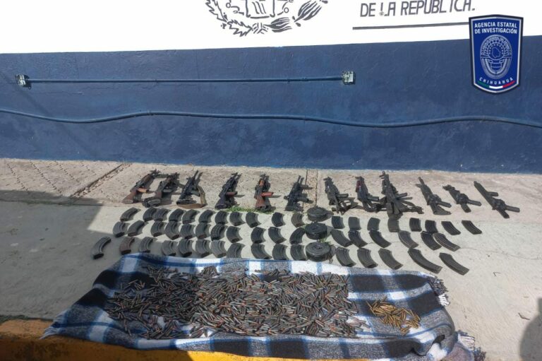 Asegura Operativo Conjunto 12 armas de fuego y cientos de cartuchos útiles de grueso calibre, en Madera
