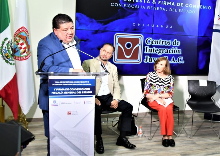 Firman Fiscalía General del Estado y Centros de Integración Juvenil Chihuahua convenio de colaboración
