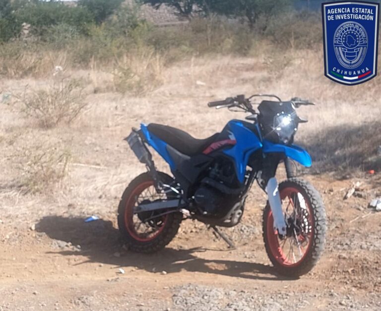 Recupera AEI motocicleta con reporte de robo en Parral