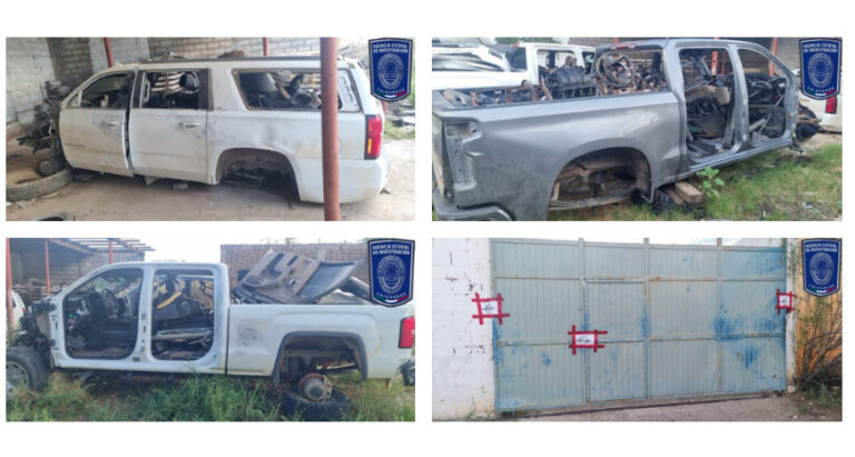 Catea FGE inmueble en el municipio de Matamoros y localiza tres vehículos robados