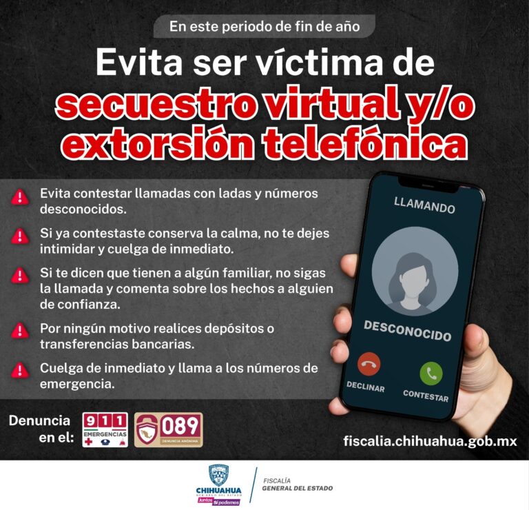 Impide AEI pago de secuestro virtual en Nuevo Casas Grandes