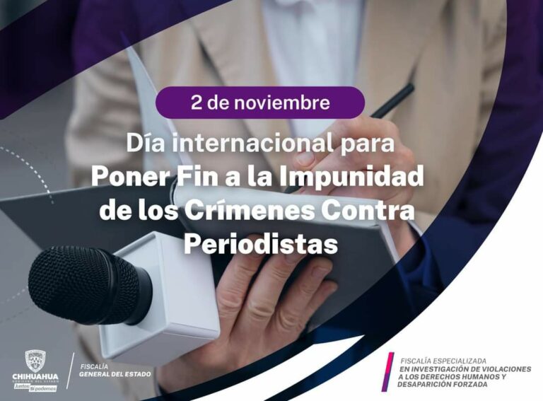 2 de noviembre – Día internacional para poner fina la impunidad de los crímenes contra periodistas