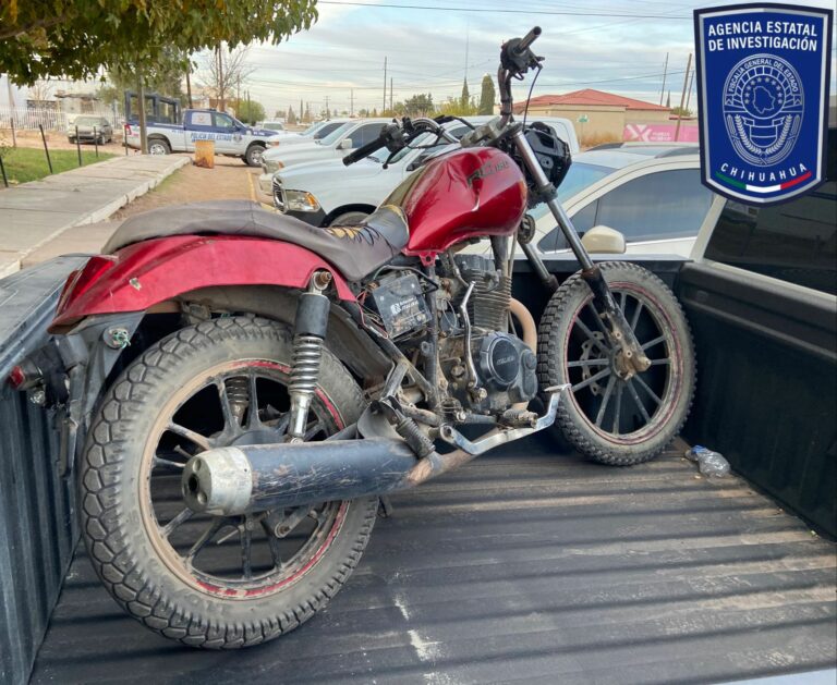 Recupera AEI Noroeste motocicleta que tenía reporte de robo en NCG