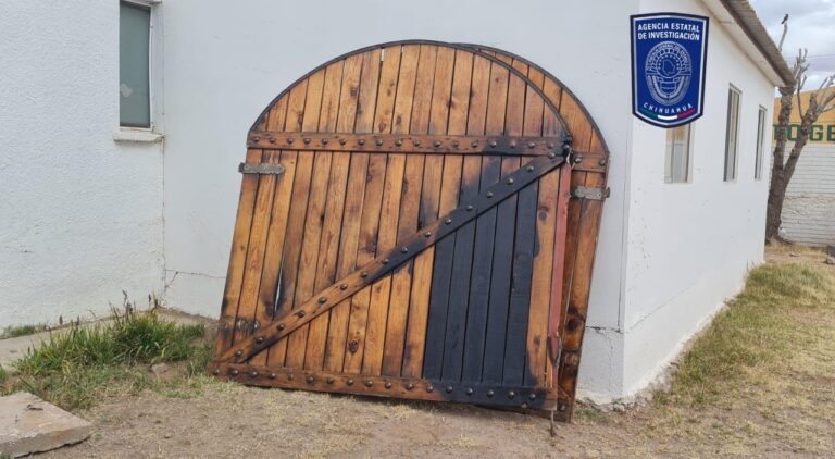 Asegura AEI portón de madera valuado en 10 mil pesos en Casas Grandes